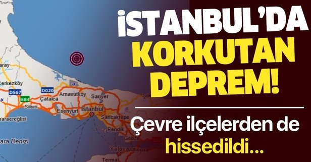 İstanbulda 3.2 şiddetinde deprem meydana geldi