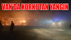 Van’da saman pazarında çıkan yangın korkulu anlar yaşatırken, alevlere çok