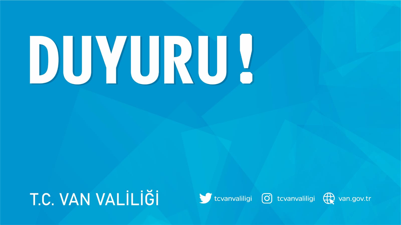 Van ili coğrafi sınırları içerisinde 03/04/2024 tarihinden geçerli 17/04/2024 tarihi