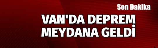 Van'da 3.2 büyüklüğünde deprem meydana