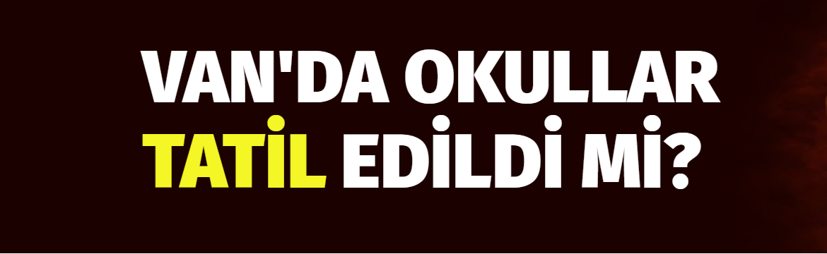 Van'da yaşanan olaylar sonrası bazı